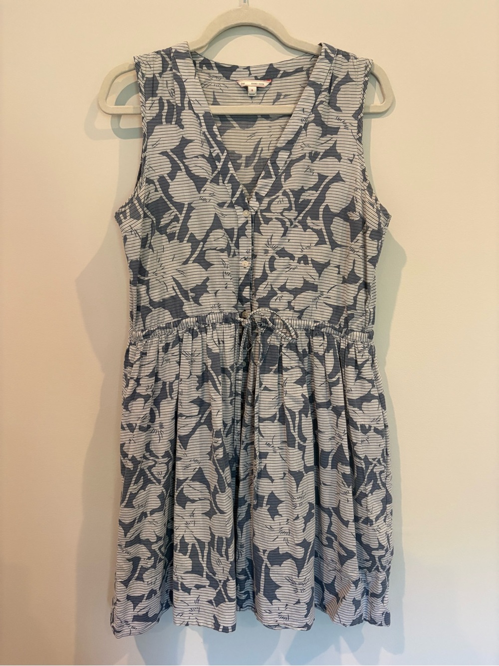 GAP Sleeveless Floral Print Mini Dress - Blue & White